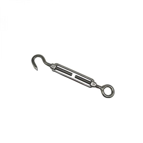 Linxor - Lot de 10 tendeurs de fil réglables en acier inoxydable - Crochet et oeillet - M4