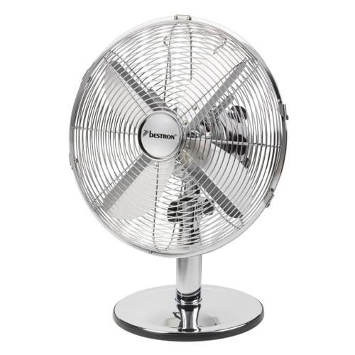 Ventilateur De Table 35cm 35w 3 Vitesses Chromé Dft35ch Retro