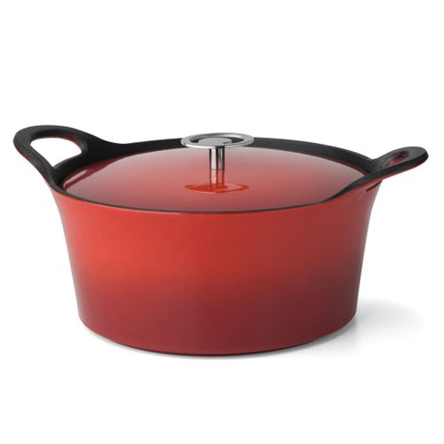 Cuisinox Casserole Émaillée En Fonte 1,6 L 20 Cm Rouge