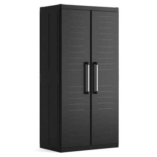 KETER | ARMOIRE HAUTE DETROIT XL. Noir. 89 x 54 x 182 cm