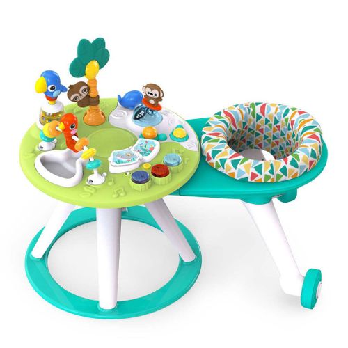 Bright Starts Aire D'éveil Around We Go? 2-In-1 Walk-Around Activity Center & Table - Tropic Cool?