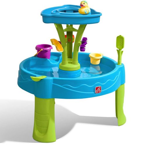 Table D'eau Avec 8 Accessoires | Table De Jeu Enfant A Eau | Table D'activité / Jouet Pour Le Jardin - Step2 Summer Showers Splash