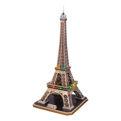 Puzzle 82 Pièces Puzzle 3d Avec Led - La Tour Eiffel - Difficulté : 6/8