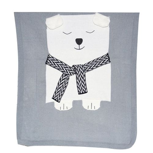Ours Polaire Pour Enfants, Couverture Tricotée Pour Nouveau Né, Sac De Couchage, Literie, Canapé, Tapis De Plage