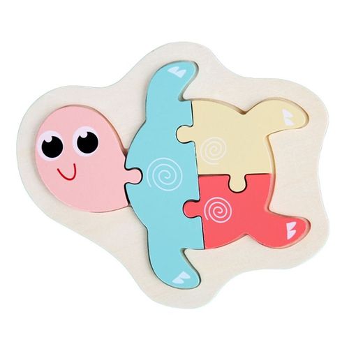Puzzle 3d En Bois Avec Des Animaux, Puzzle Montessori Pour Les Tout Petits, Jeu De Cerveau, Jouet Intégré