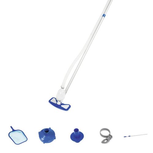 Kit nettoyage entretien piscine Bestway Kit nettoyage avec tuyau accessoires Bleu moyen 61417-UNI