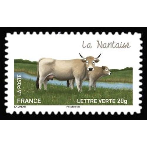 Timbre France 2014 Oblitéré - Les Vaches De Nos Régions, Races Bovines Rares La Nantaise - Yt Adhésif - N° 960