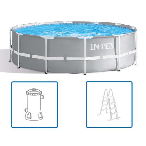 Intex - Prism Frame - Piscine avec pompe de filtration en Piscinetrap - 366x99 cm - Ronde - Piscine intérieure