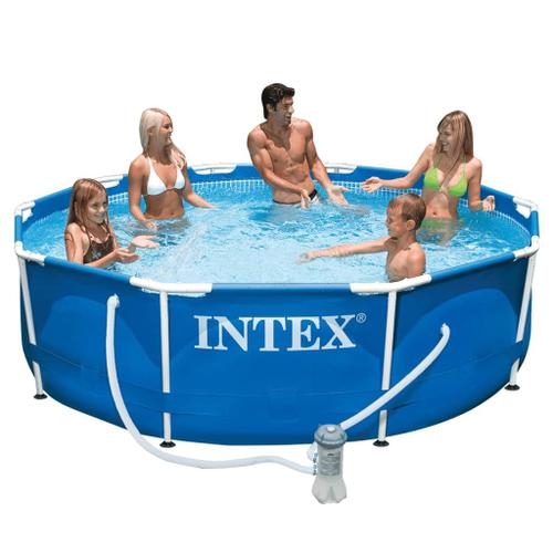 Intex - Metal Frame - Piscine avec pompe de filtration - 305x76 cm - Ronde - Piscine intérieure