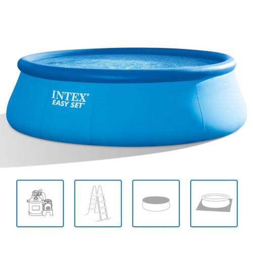 Intex - Easy Set - Piscine avec pompe de filtration - 457x122 cm - Rondee - Piscine gonflable - Accessoires inclus