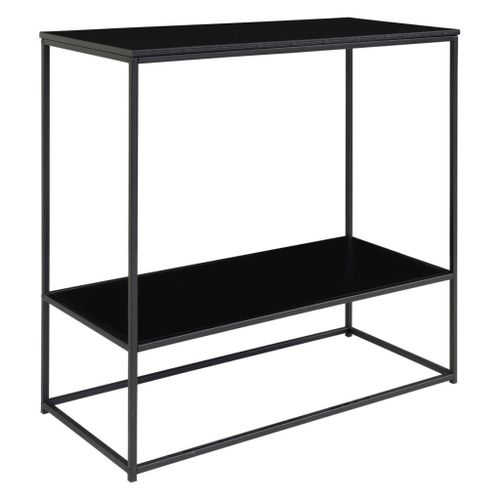 Console Double Plateau 80x36x80 Cm Noir - Imala