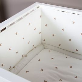 CHILDHOME Tapis de parc enfants 75x95 cm Jersey Hearts et