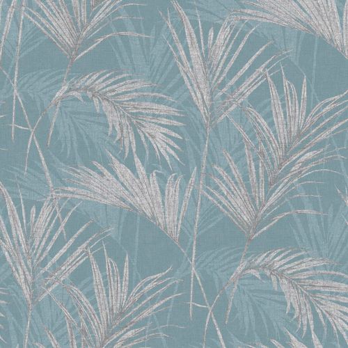 DUTCH WALLCOVERINGS Papier peint Palmiers Bleu et gris