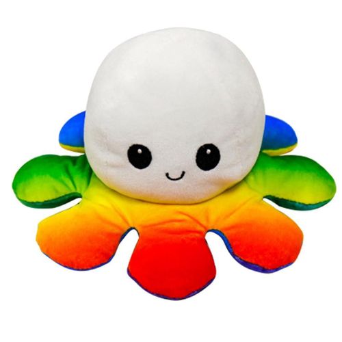 Jouet En Peluche Poulpe Mignon Pieuvre À Double Face Réversible Douce