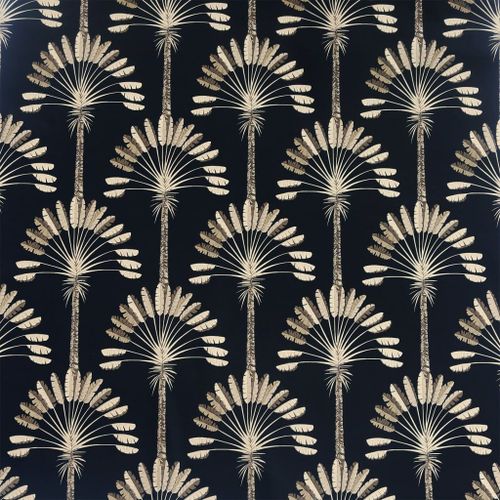 DUTCH WALLCOVERINGS Papier peint Palm Palace Noir et doré