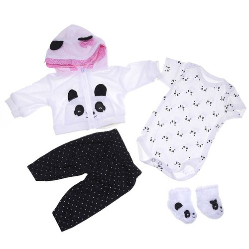 Vêtements De Jouets De Bébé Pour Poupée Fille De 17 À 18 Pouces, Accessoires De Tenue Panda, Vêtements Assortis 4 Pièces