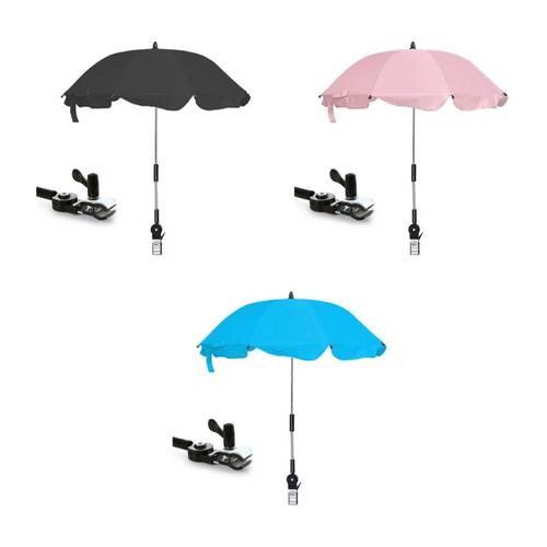 Parapluie De Poussette Pour Bébé, Protection Solaire Uv Contre La Pluie, Pare Soleil Réglable À 360 Degrés
