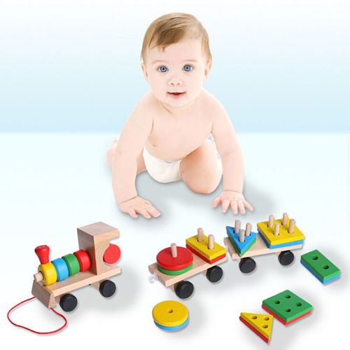 Ensemble De Train Et Camion En Bois De Haute Qualité, Jouets De Développement Pour Bébé Et Enfant, Cadeau Merveilleux, Offre Spéciale, 2020