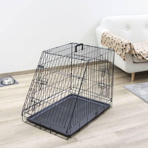 Kerbl Cage De Transport Pour Chien - 76x54x64cm - Noir - 2 Portes