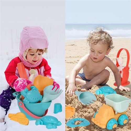 Jouets De Plage Pour Enfants, 14 Pièces, Jeu De Plage Pour Bébé, Kit De Bac À Sable, Jouets D'été Pour La Plage, Chariot De Jeu D'eau