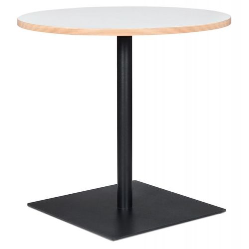 Paris Prix - Table De Repas Design "Polanzia" 80cm Blanc & Noir