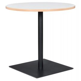 Paris Prix - Table De Repas Design "Polanzia" 80cm Blanc & Noir