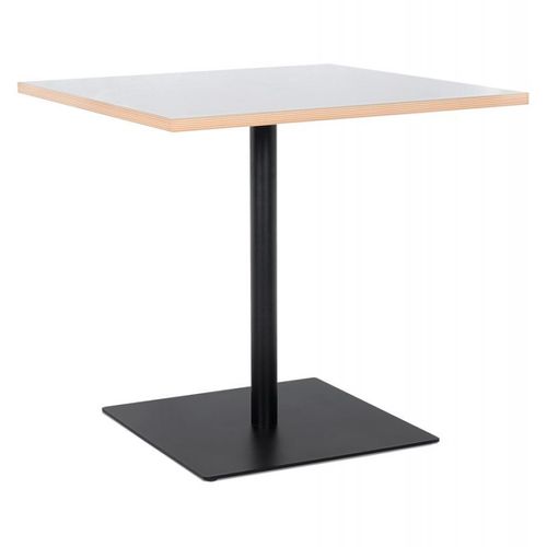 Paris Prix - Table De Repas Carrée "Polanzia" 80cm Blanc & Noir