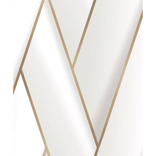 DUTCH WALLCOVERINGS Papier peint Geometric Blanc et doré