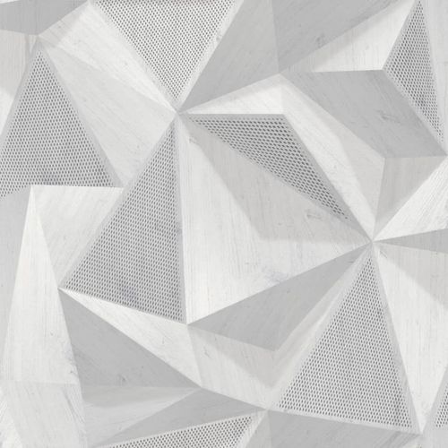 DUTCH WALLCOVERINGS Papier peint Onyx Gris clair