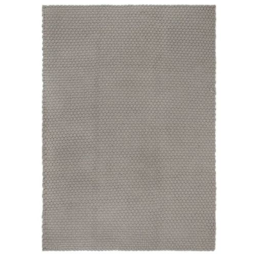 Vidaxl Tapis Rectangulaire Gris 120x180 Cm Coton