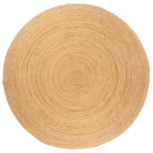 Vidaxl Tapis Jute Tressé 210 Cm Rond