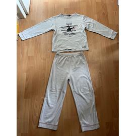 Pyjama 2 pièces en velours gris garçon