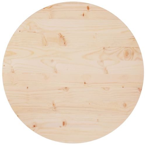 Vidaxl Dessus De Table Ø70x2,5 Cm Bois De Pin Massif