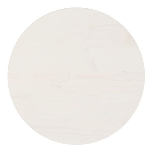Vidaxl Dessus De Table Blanc Ø40x2,5 Cm Bois De Pin Massif