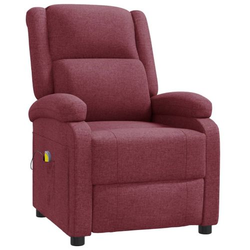 Vidaxl Fauteuil De Massage Inclinable Rouge Bordeaux Tissu