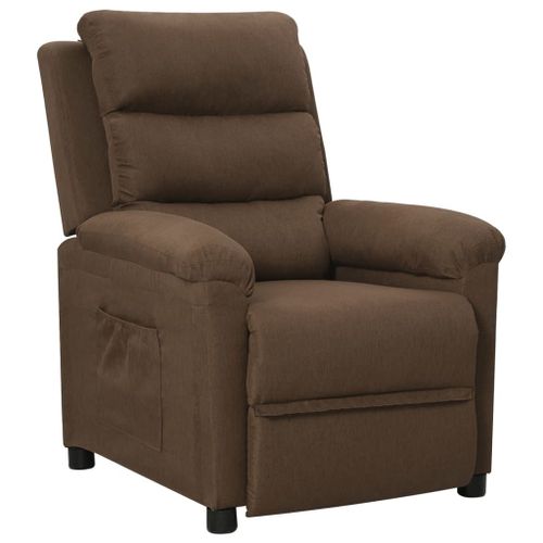 Vidaxl Fauteuil Inclinable Marron Tissu