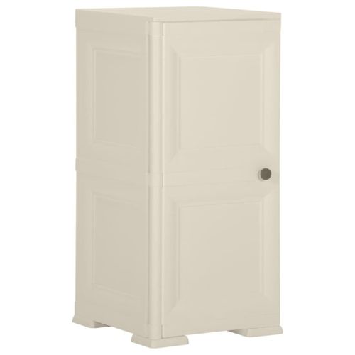 Vidaxl Armoire En Plastique 40x43x85,5 Cm Design De Bois Crème