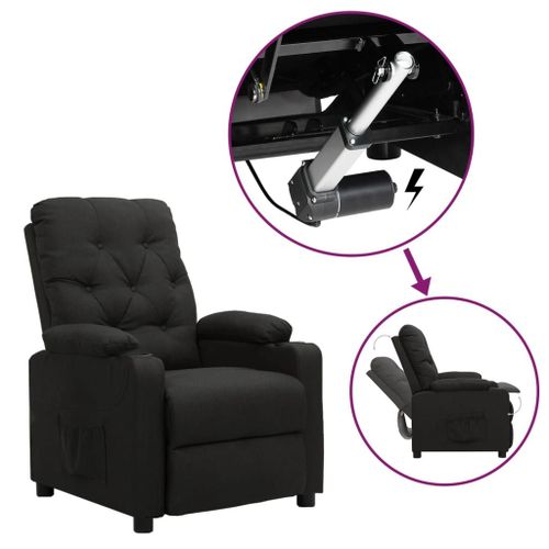 Vidaxl Fauteuil Releveur Inclinable Noir Tissu