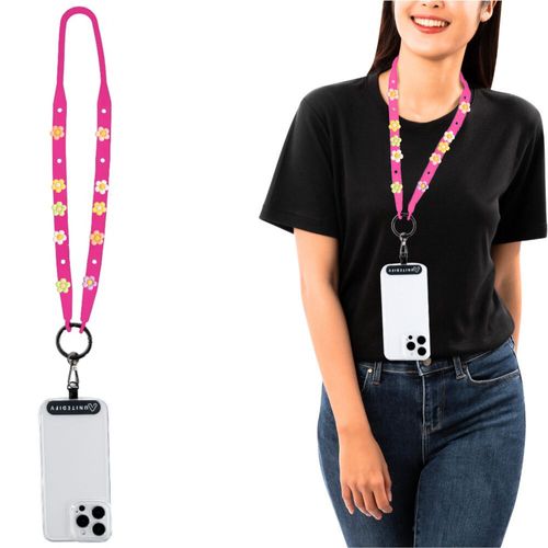 Collier Décoratif Téléphone - Fleurs Charms
