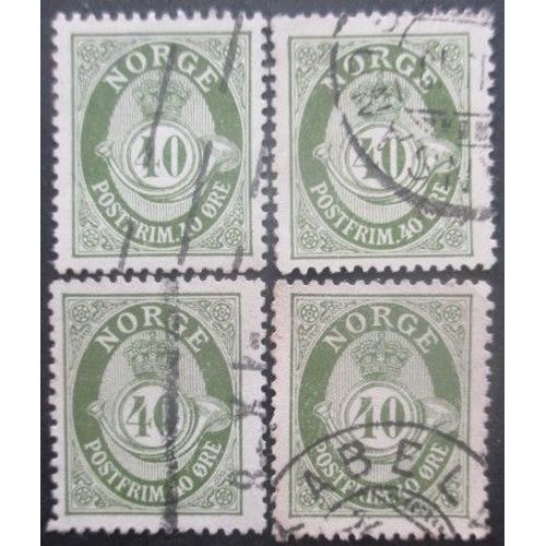 Norvege N°81 X 4 Oblitéré