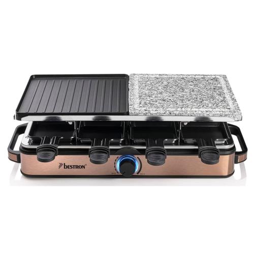Bestron Copper Collection ARG1200CO - Raclette/grill/plaque chauffante/pierrade - 1.4 kWatt - cuivre