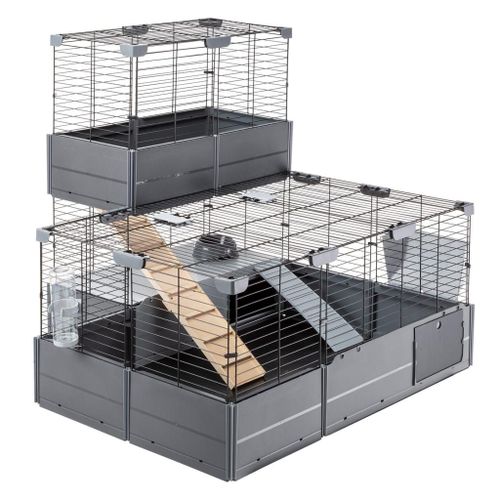 Ferplast Cage À Lapins Multipla Double 107,5x72x96,5 Cm Noir