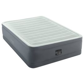Matelas Gonflable - Intex Premaire I -2 Personnes - 152x203x46 Cm (Bxlxh) - Gris - Avec Motopompe Intégrée