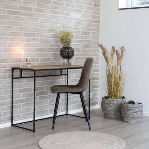 Bureau 100x45x75 Cm En Naturel Et Noir - Imala