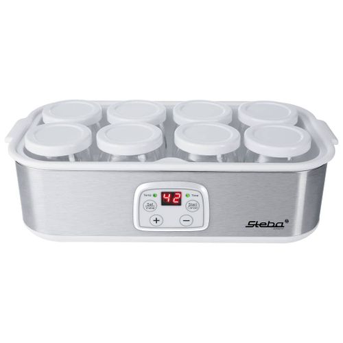 Steba JM 3 Machine à yaourts 25 W 1.4 L Acier Inoxydable/Blanc