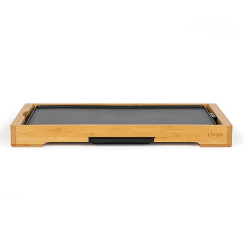 Plancha grill électrique en aluminium et bambou 2200 W DOC202