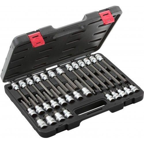 Coffret 1/2'' douilles de tournevis - 6 pans mâle - 30 pièces SAM OUTILLAGE