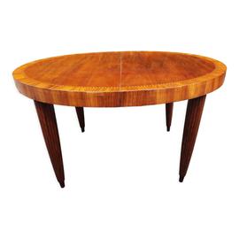 Table Ovale En Merisier Et Zebrano Bois