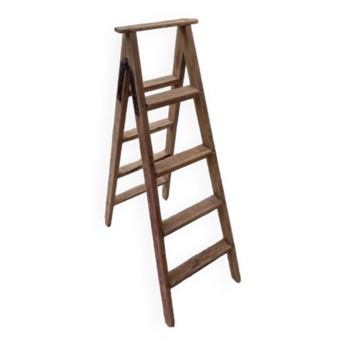 Ancien escabeau pliable bois