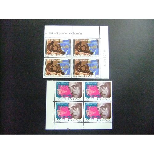 128 Espagne 1994 / Cinéma (Luis Buñuel-Segundo De Chomon) / Edifil 3277 / 3278 ** Yvert 2869 / 70 Mnh